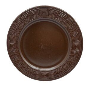 HTF Frank Lloyd Wright Foundation Brown Whirling Arrow Dinner Plate HF Coors USA